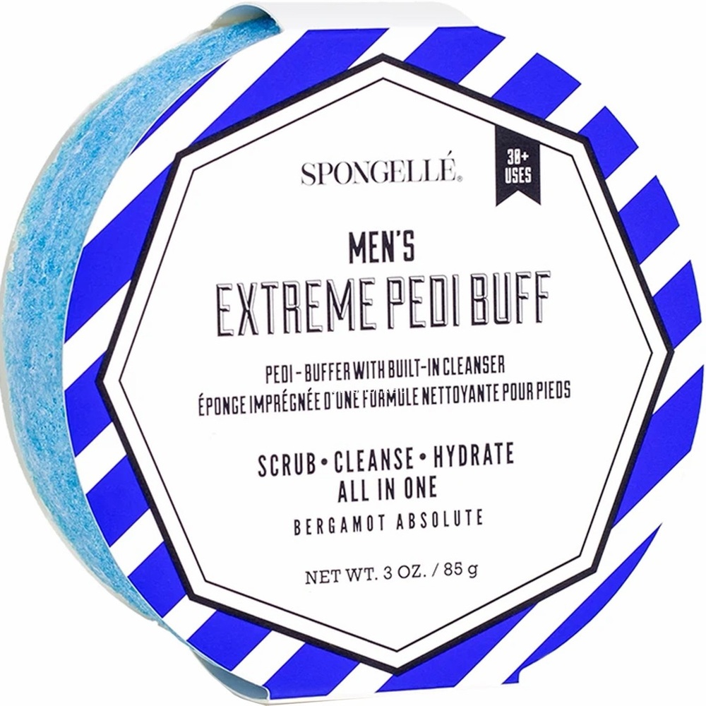Spongelle Body Wash Infused Pedi Buffer - Men's Extreme - Bergamot Absolute